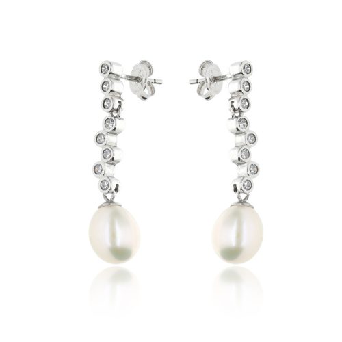 Gaura Pearls ezüst fülbevaló gyönggyel 1012249-00-5_1