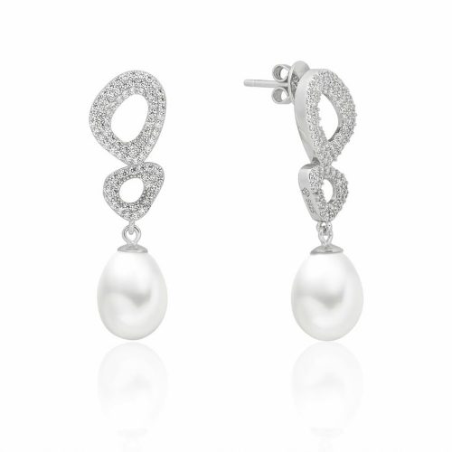 Gaura Pearls ezüst fülbevaló gyönggyel 1012266-00-6_1