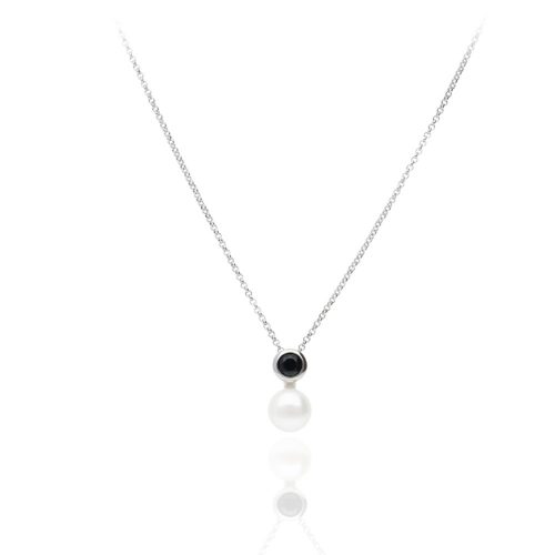 Gaura Pearls ezüst nyaklánc gyöngy medállal 1020369-00-4_8