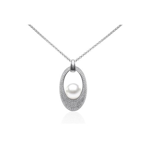 Gaura Pearls ezüst nyaklánc medállal és gyönggyel 1020389-00-7_7